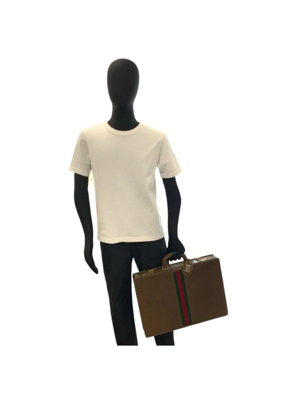 Gucci Vintage Sherry Line Brown Leather 20 Briefcase Attache Case